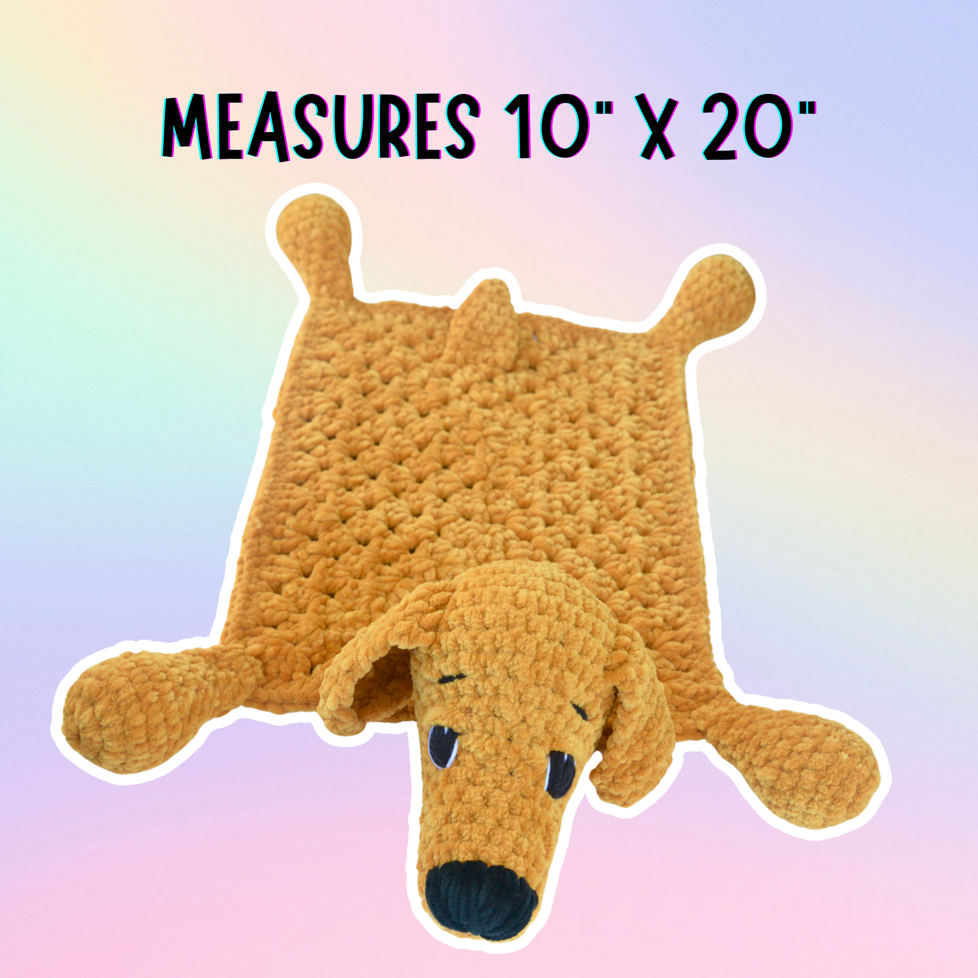 crochet dog lovey blanket 