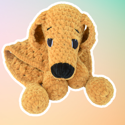 crochet dog lovey blanket 