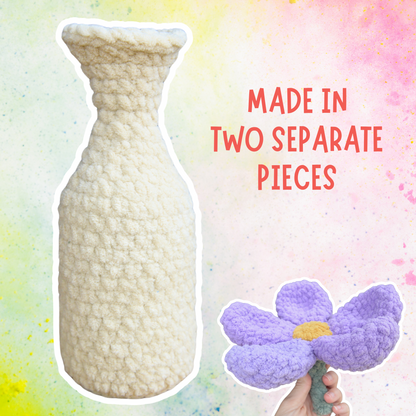crochet flower and vase