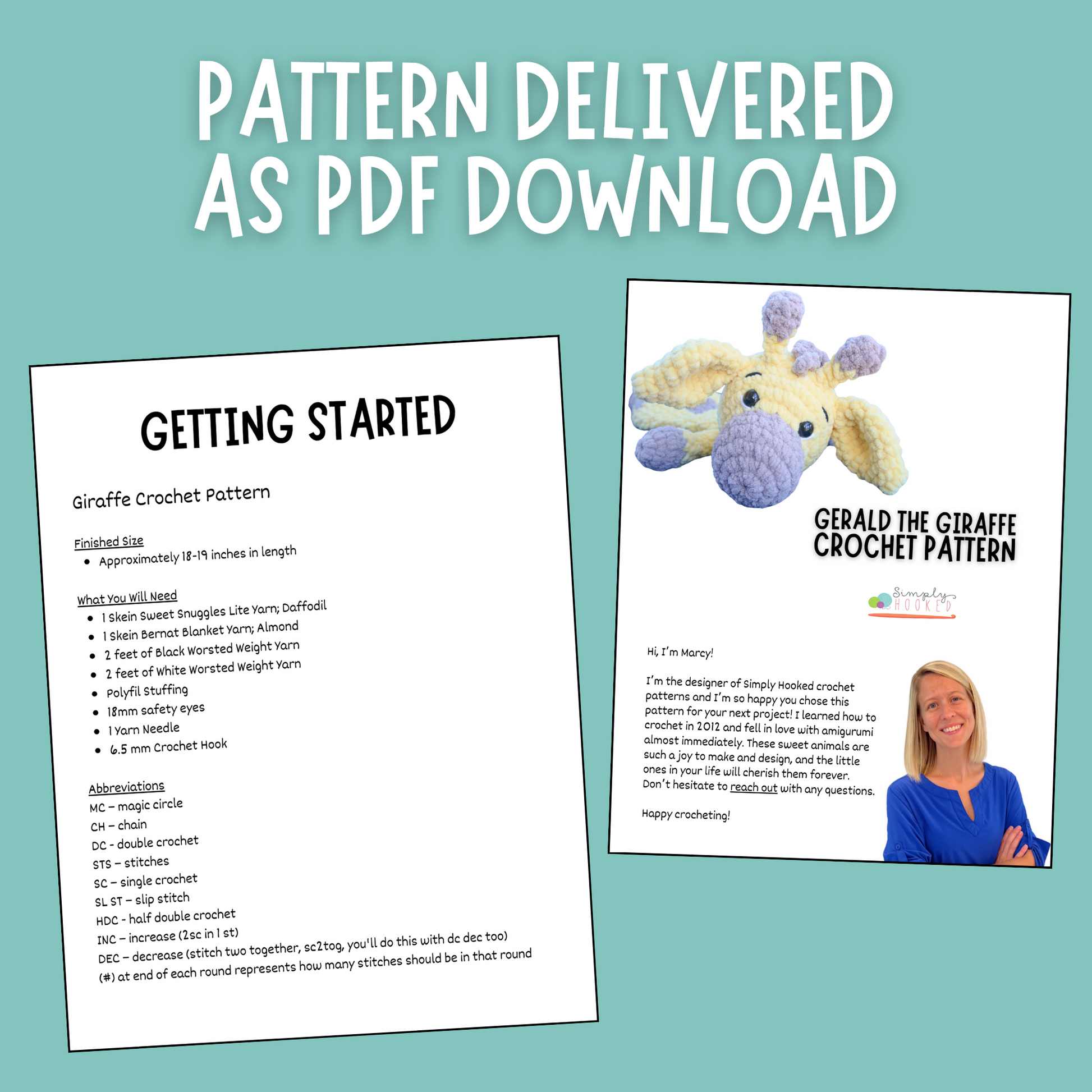Crochet Giraffe Pattern