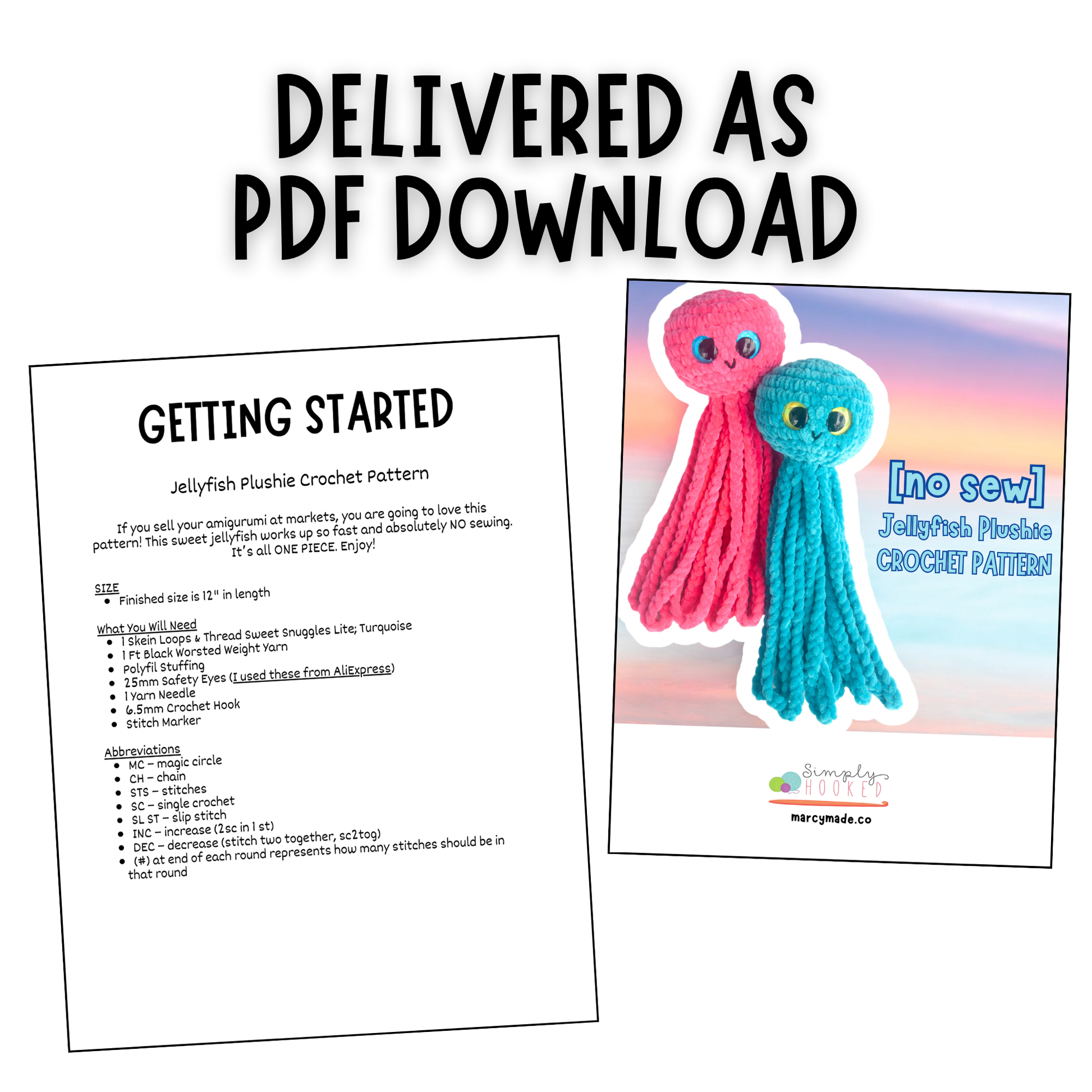 crochet jellyfish pattern