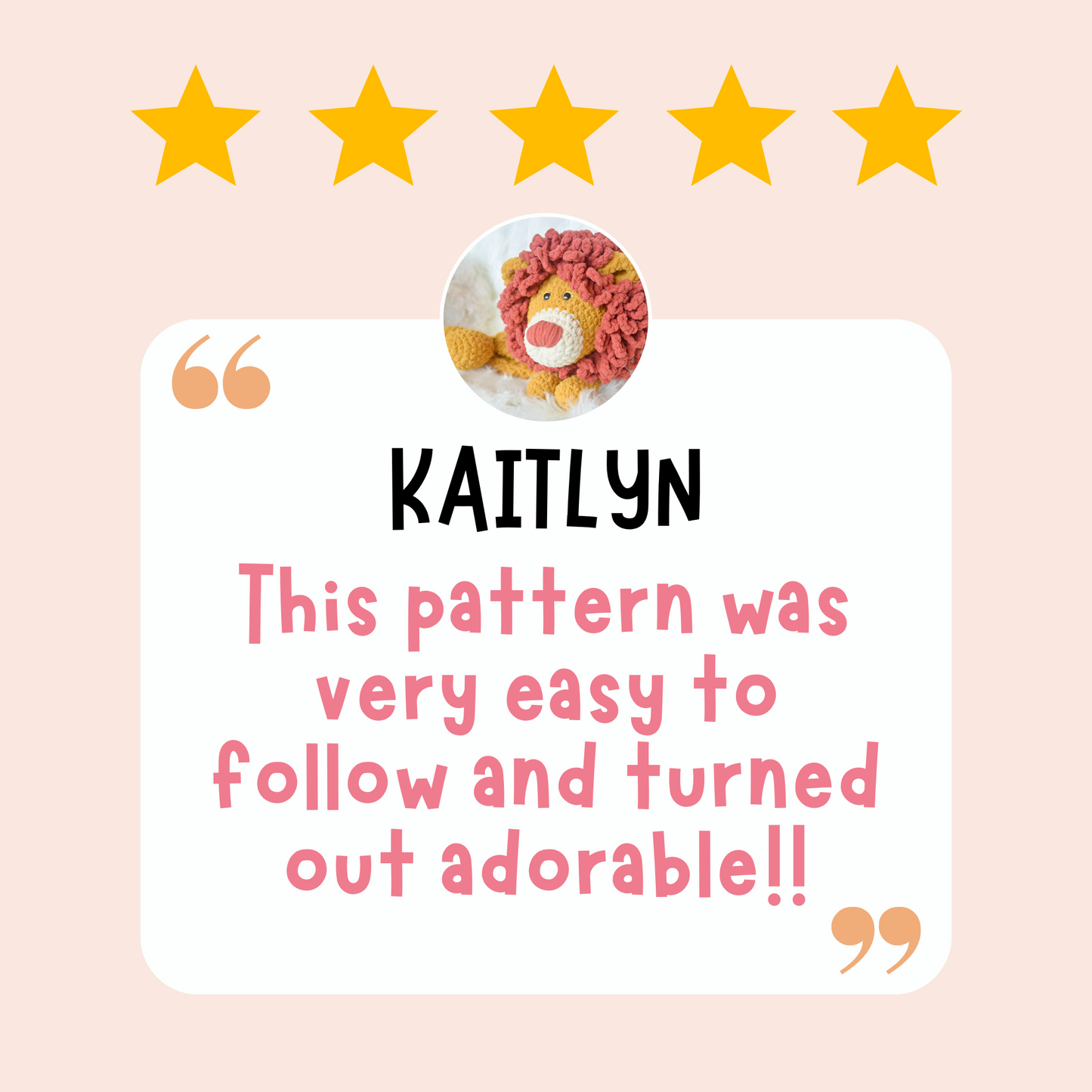crochet lion review