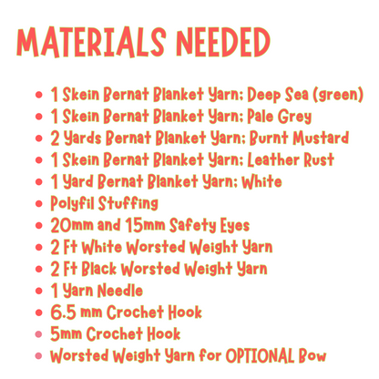 crochet mallard duck materials