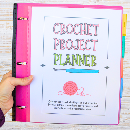 Crochet Project Planner Binder + WIP Tracker