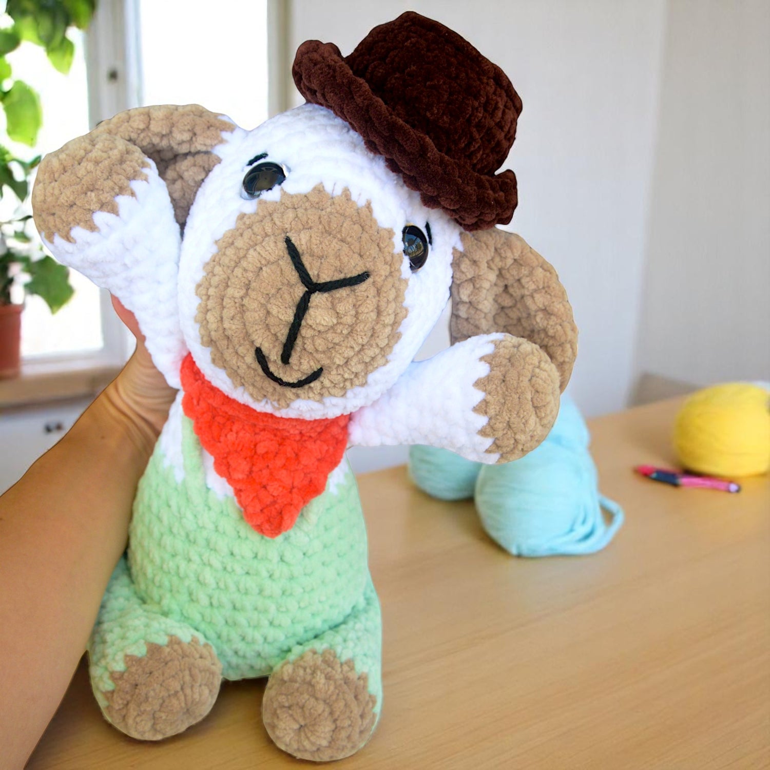 crochet sheep plushie