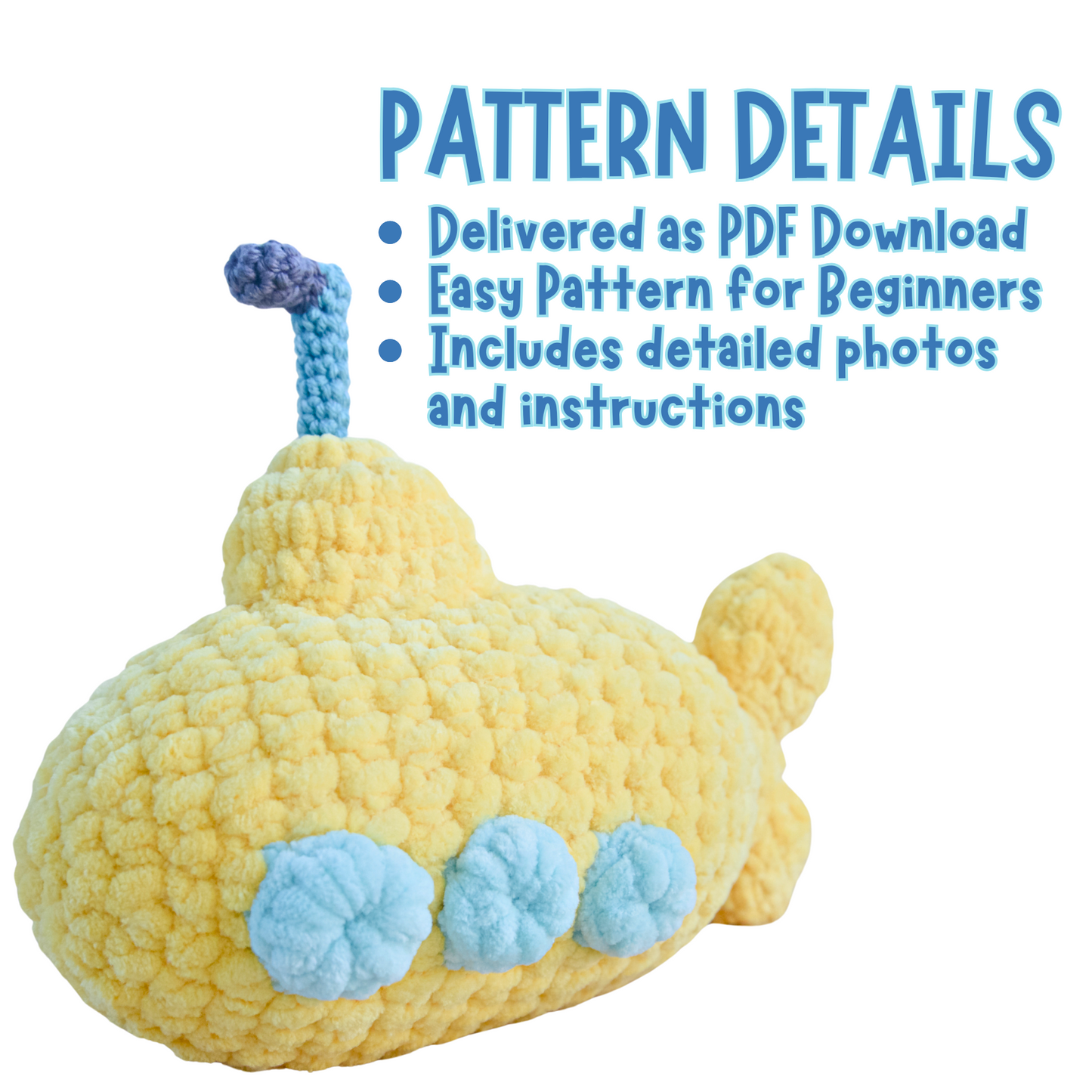 crochet submarine toy