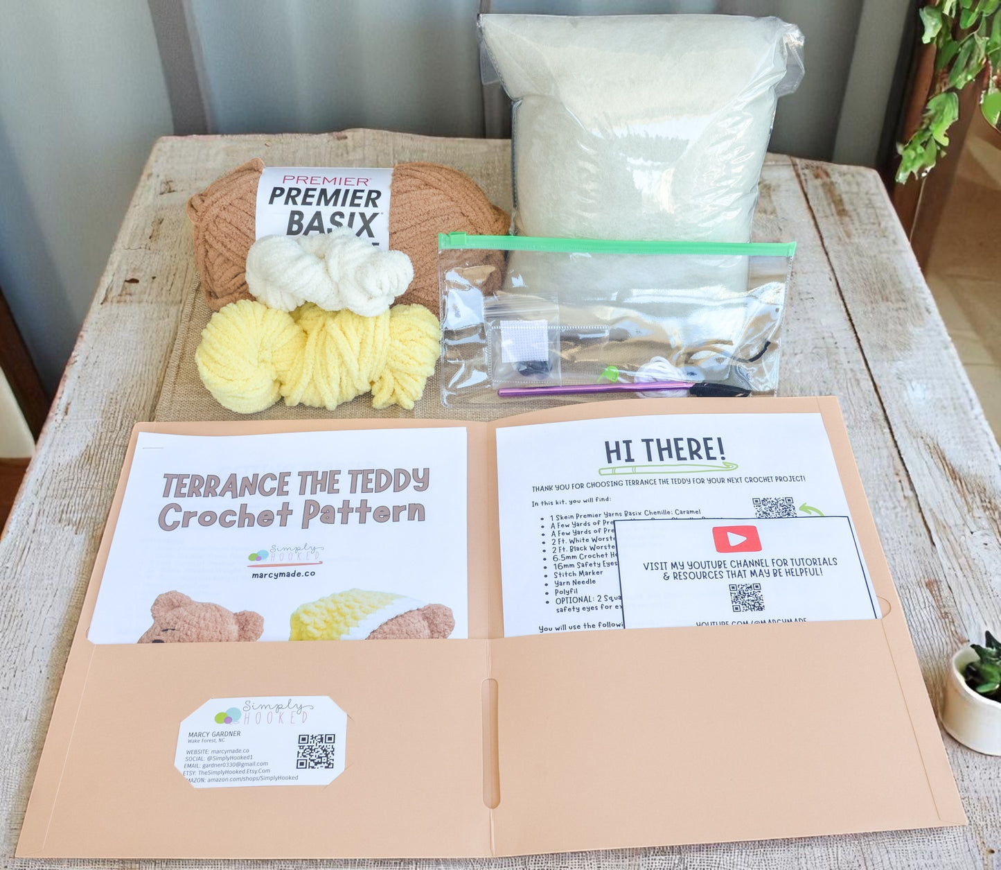 yarn and folder