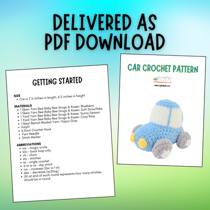 crochet car pattern