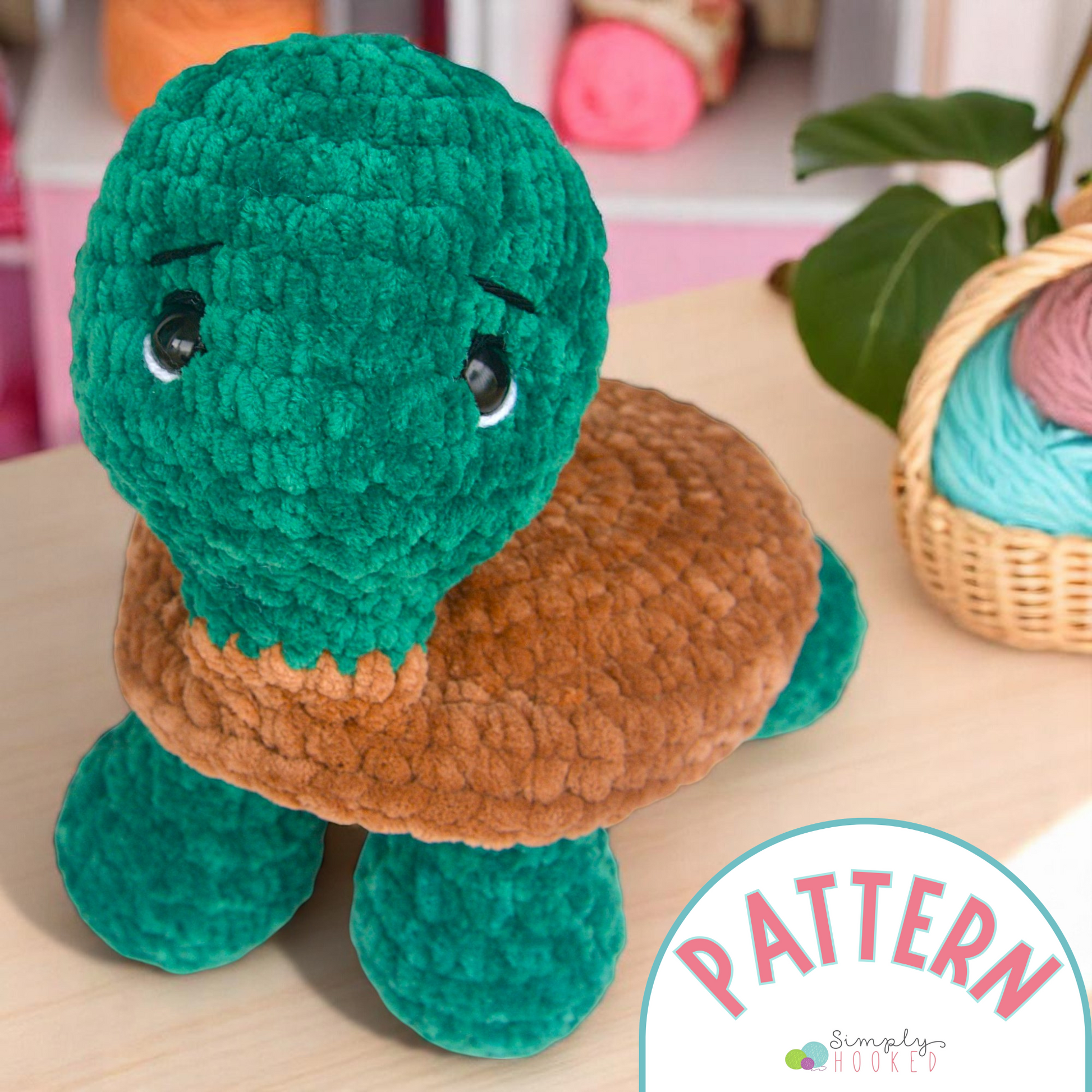 crochet turtle plushie