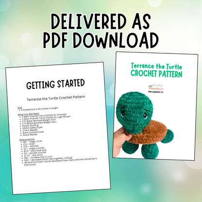 crochet turtle plushie pattern