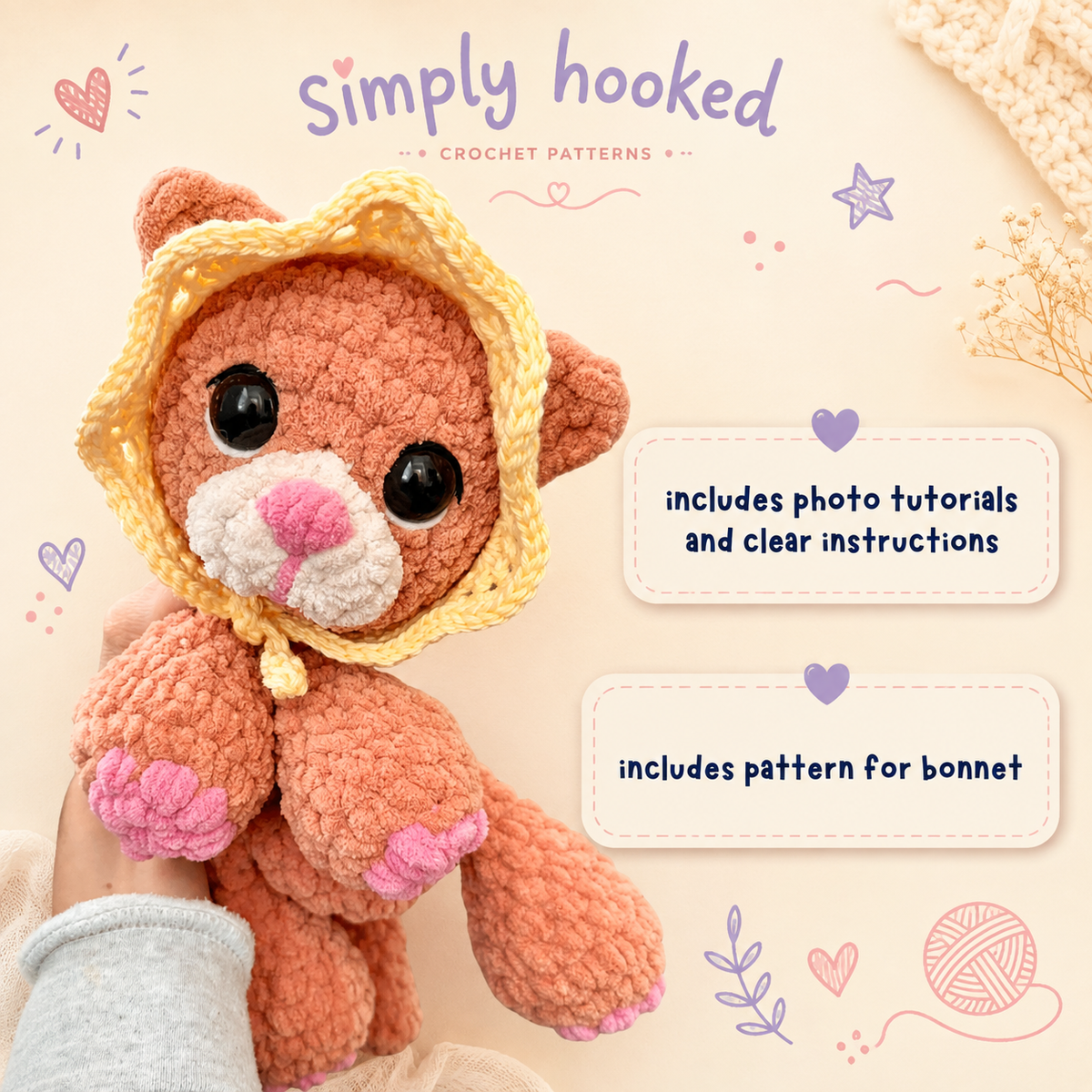 Cat Crochet Pattern PDF