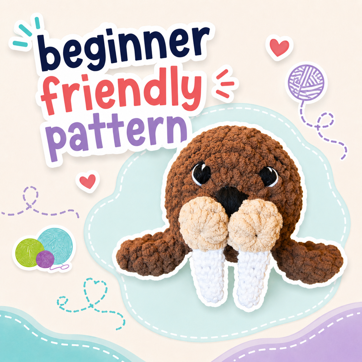 Walrus Crochet Pattern PDF