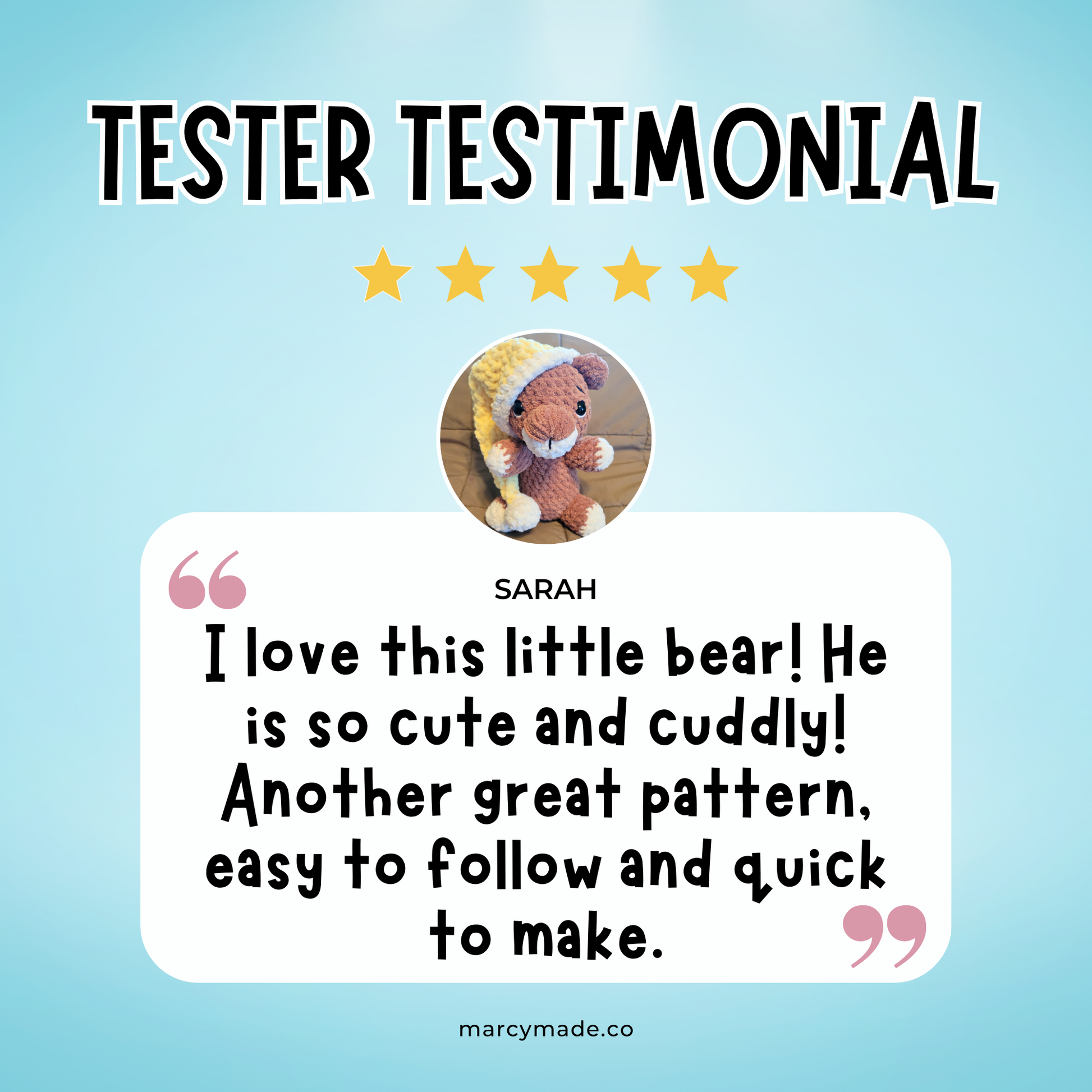 crochet teddy bear review