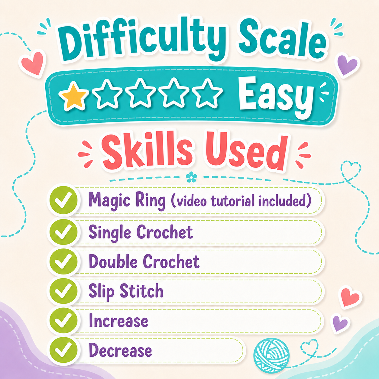Cat Crochet Pattern PDF