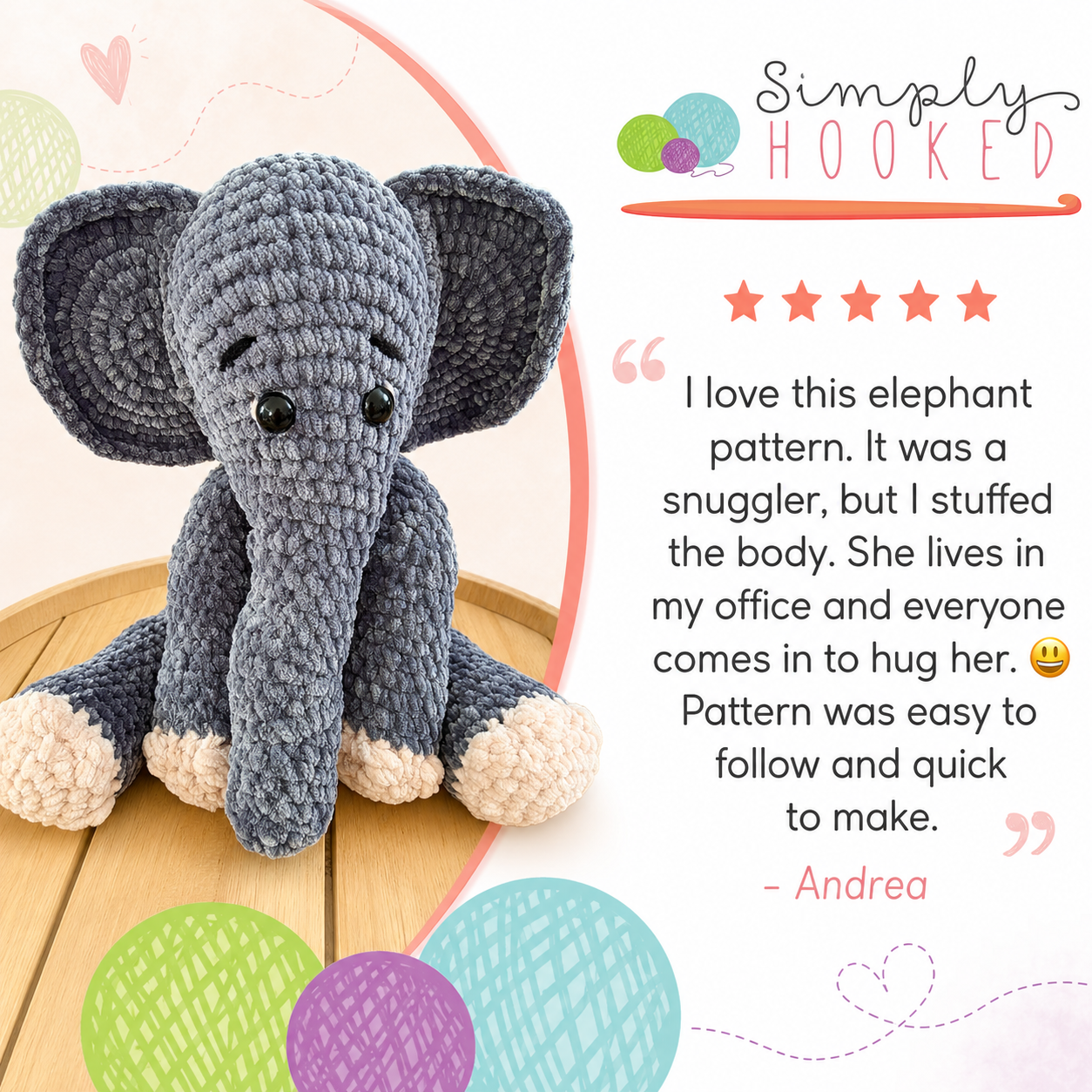 Elephant Crochet Pattern PDF