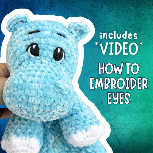 embroider eyes on amigurumi