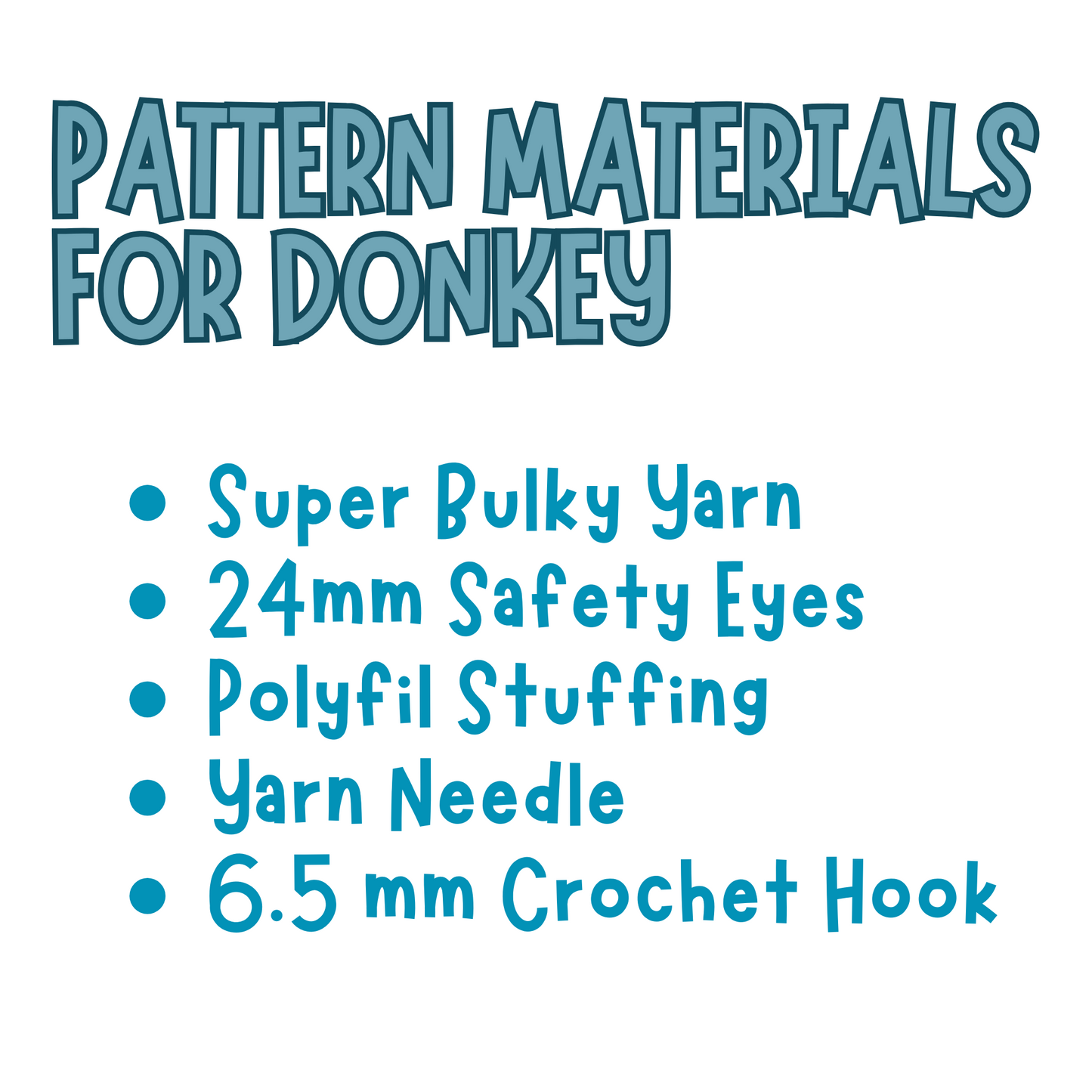 Crochet Donkey Pattern PDF Download
