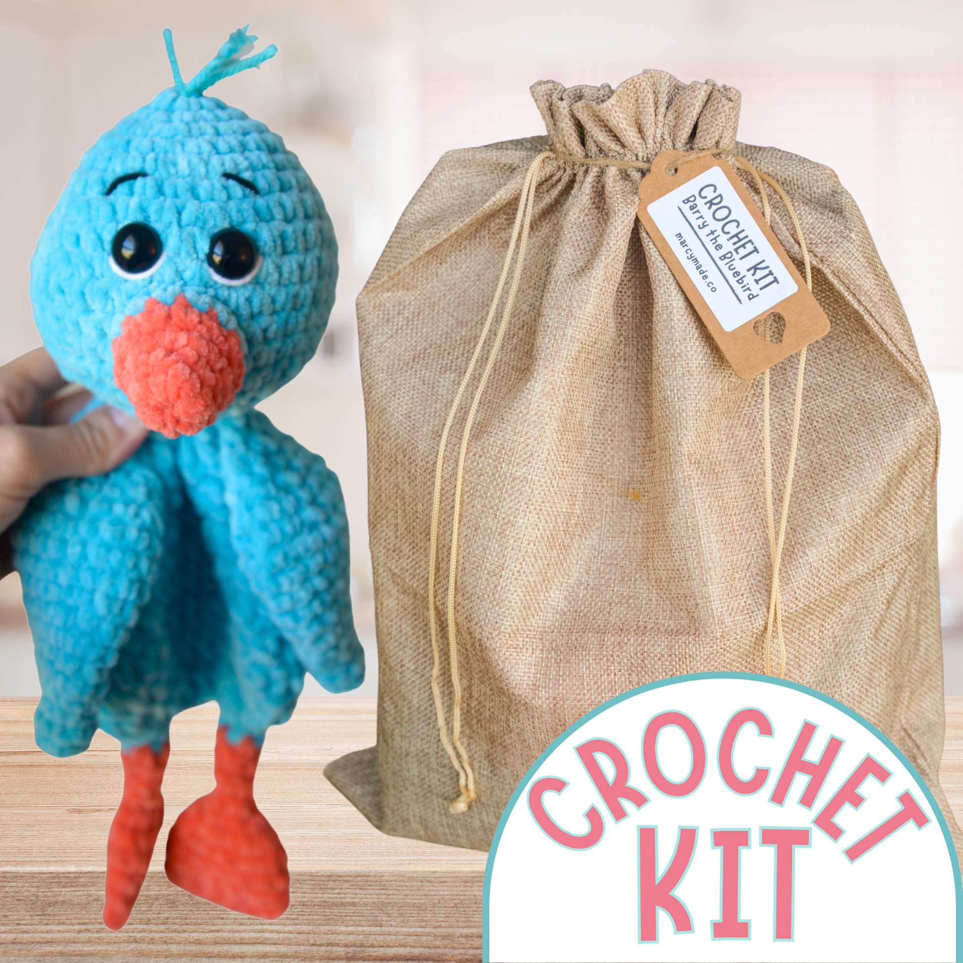 crochet kit for bird snuggler