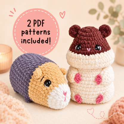 Hamster & Guinea Pig Crochet Pattern Bundle