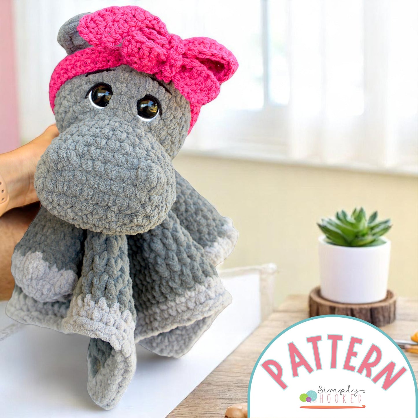 hippo baby blanket