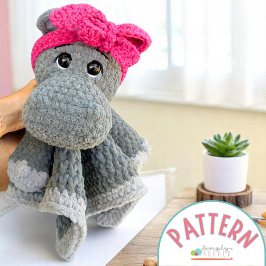 hippo baby blanket