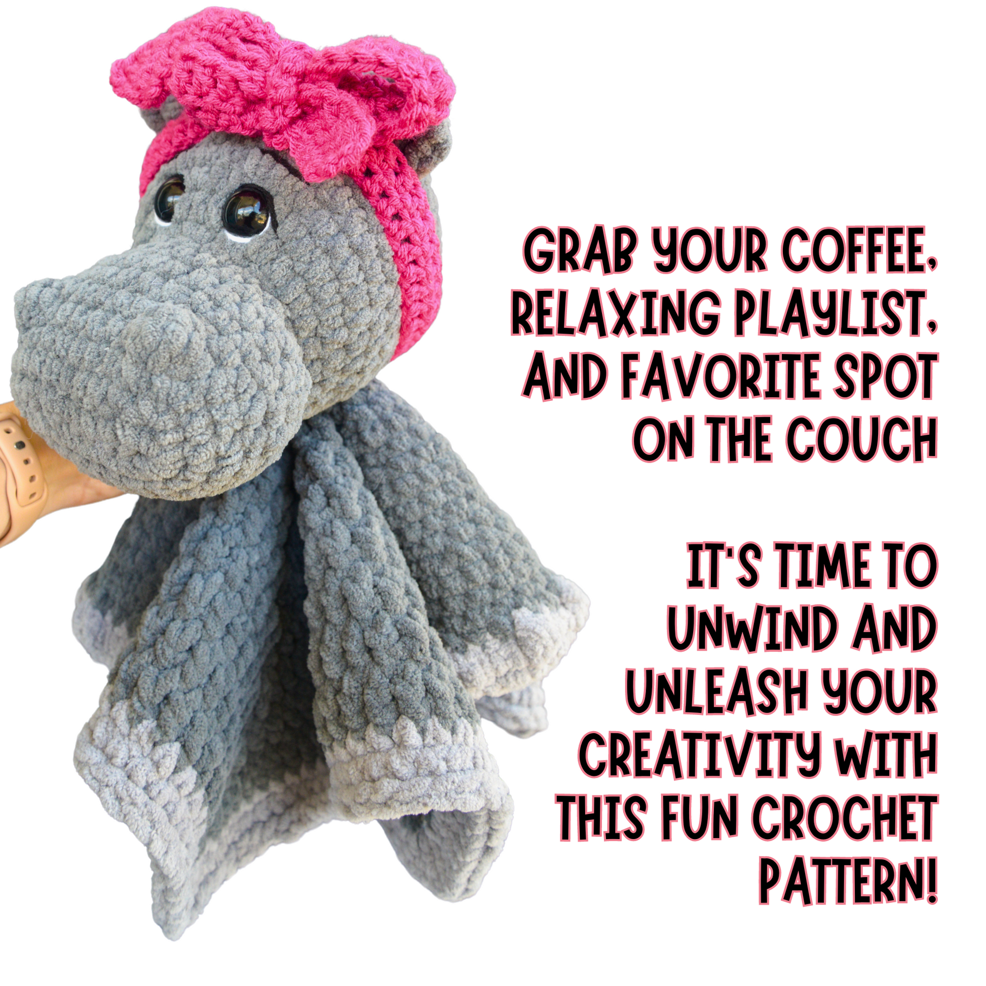 crochet hippo