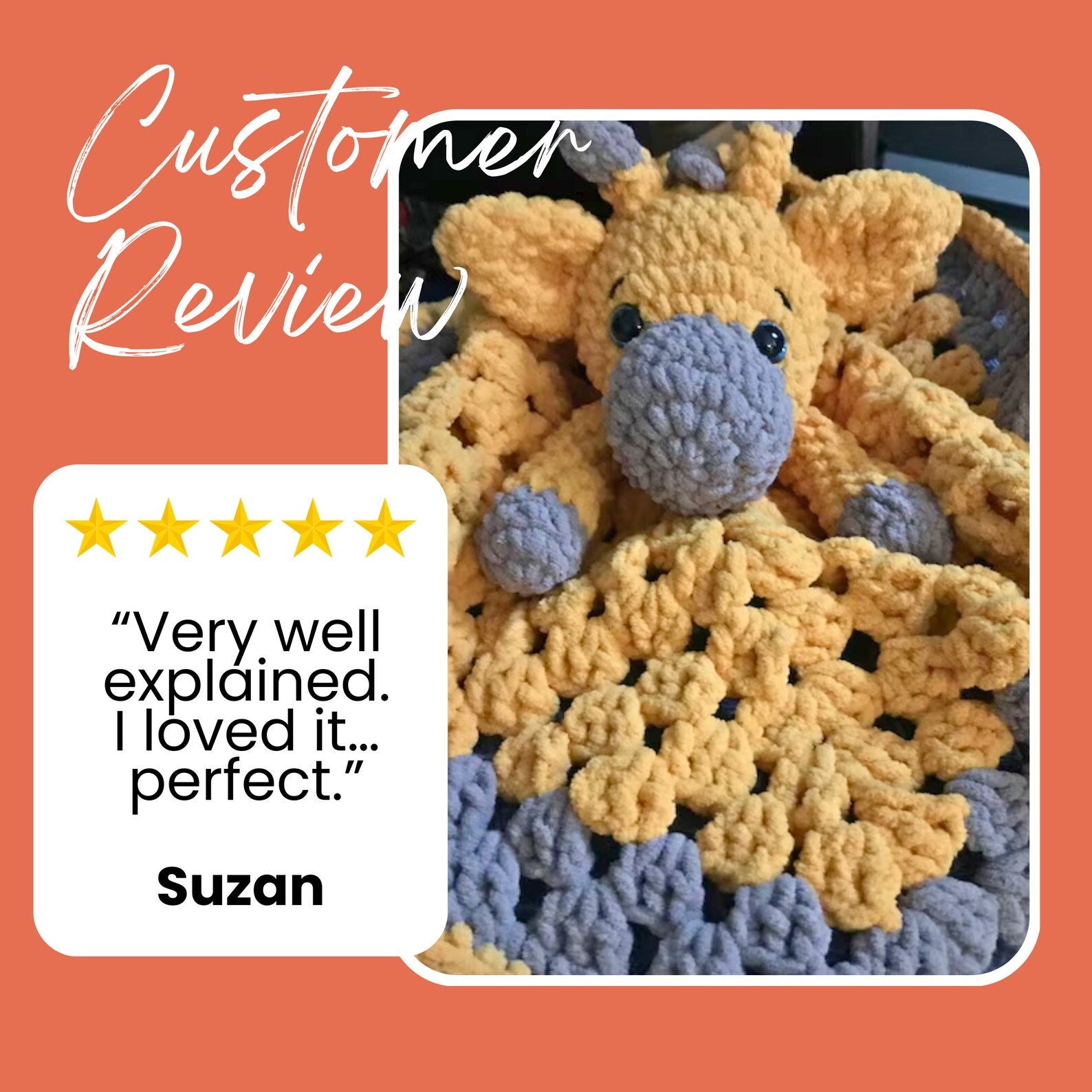 Crochet Giraffe Lovey Blanket