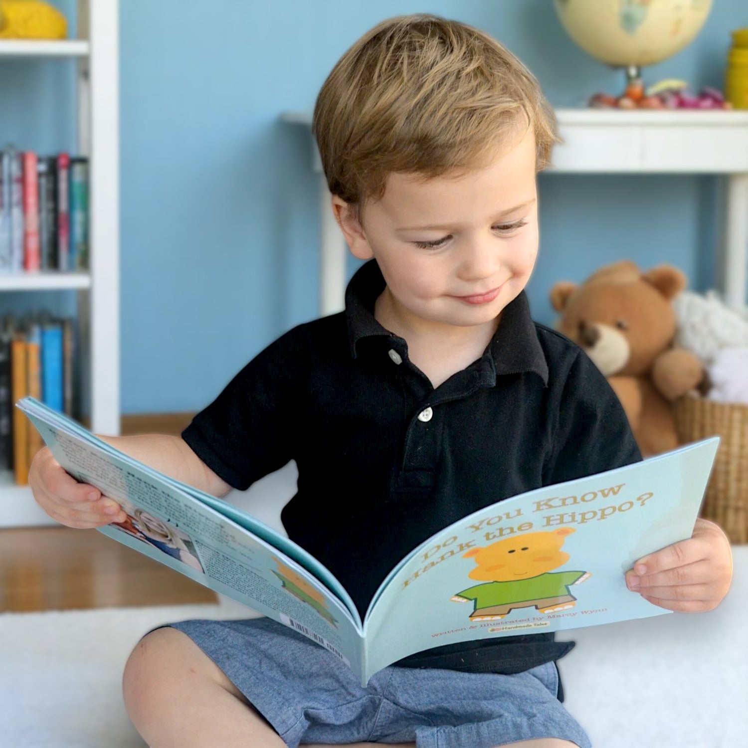 kid reading childrens book