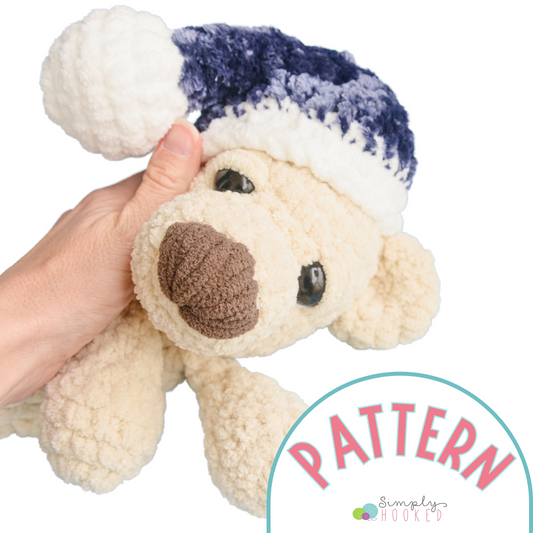 Sleepy Crochet Bear Pattern PDF Tutorial for Beginners