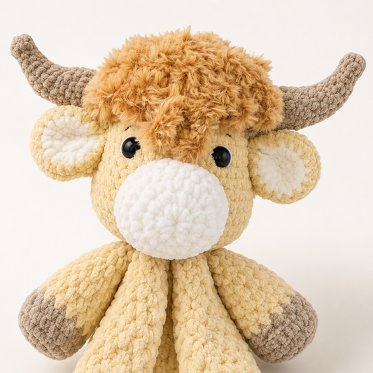 Highland Cow Crochet Pattern PDF