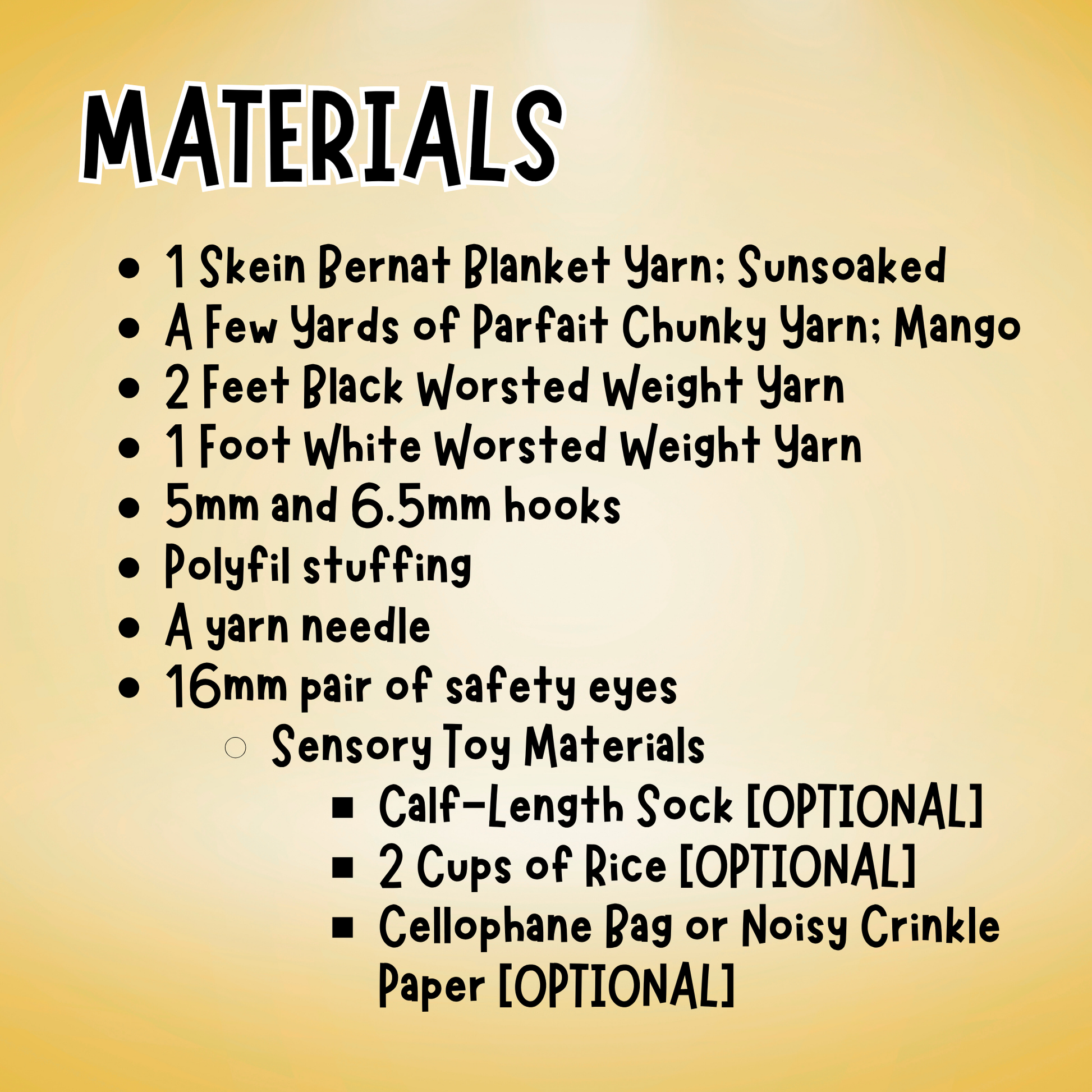 materials list