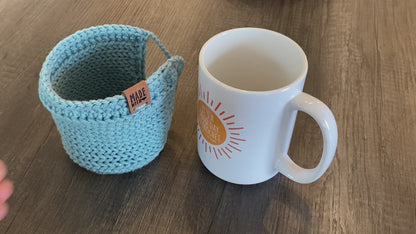 Coffee Cup Cozy With Coaster For Large 15 oz Mugs