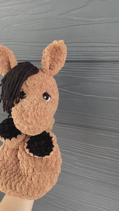Crochet Horse Plush Puppet Pattern PDF