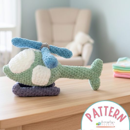 Helicopter Crochet Pattern – Easy Amigurumi Plush PDF Tutorial