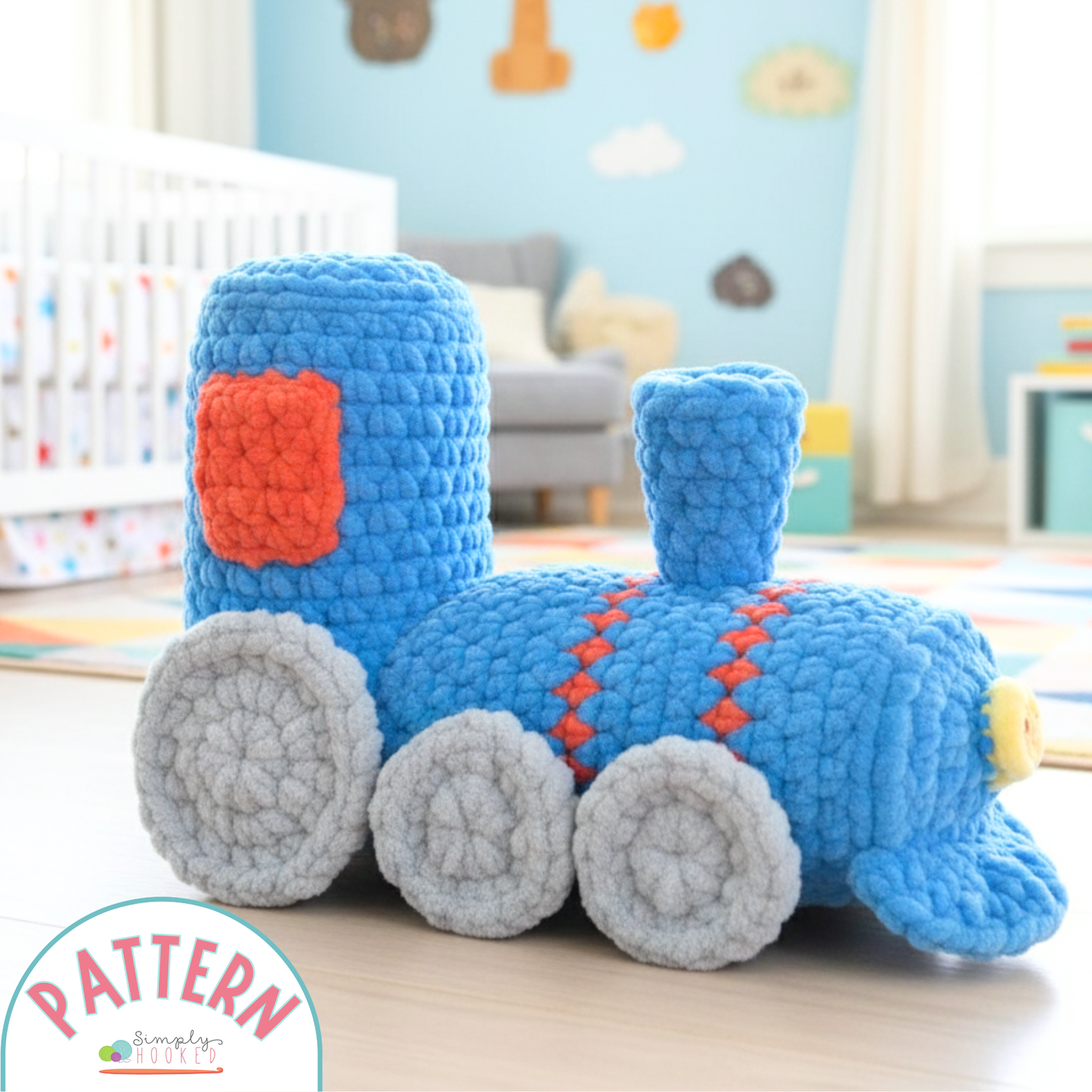 Crochet Train Pattern – Easy Toy Engine PDF for Beginners