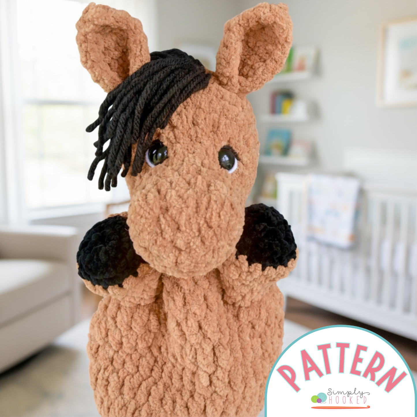 Crochet Horse Plush Puppet Pattern PDF