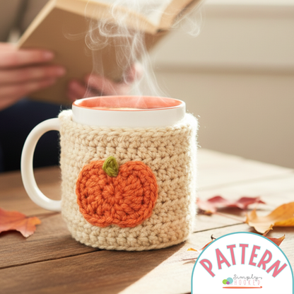 Mug Cozy Crochet Pattern With Pumpkin