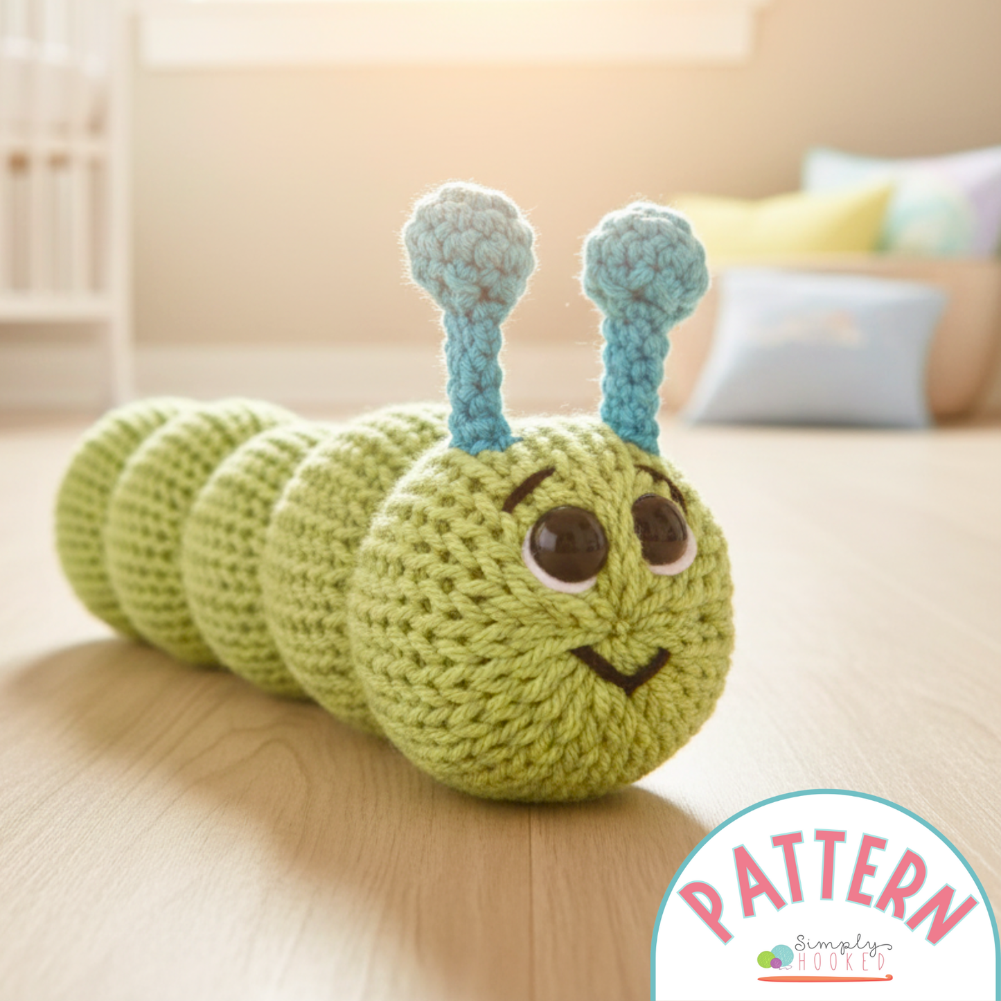 Caterpillar Plushie Pattern – Using Knitting Machine + Crochet