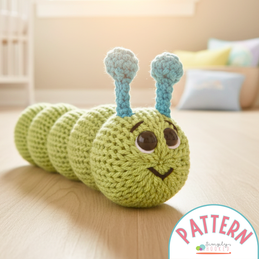 Caterpillar Plushie Pattern – Using Knitting Machine + Crochet