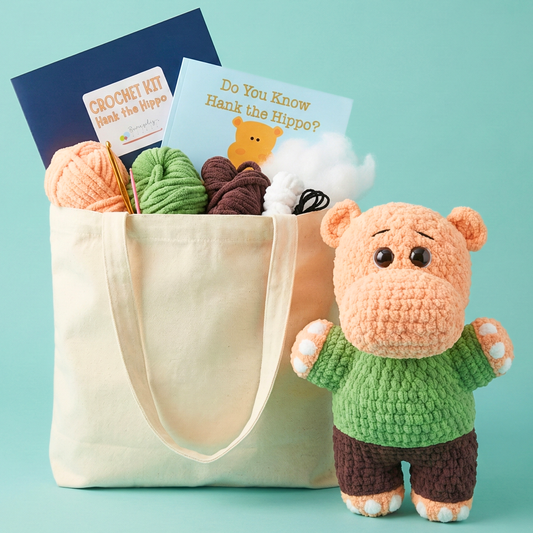 Hank the Hippo Signature Crochet Plushie Kit & Book