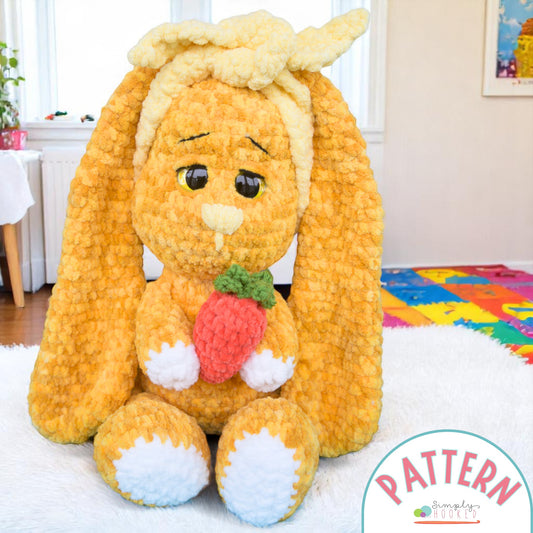 yellow crochet easter bunny